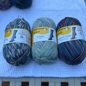 - Regia lot of 3 sock yarn.  Fadig and Ptpourri